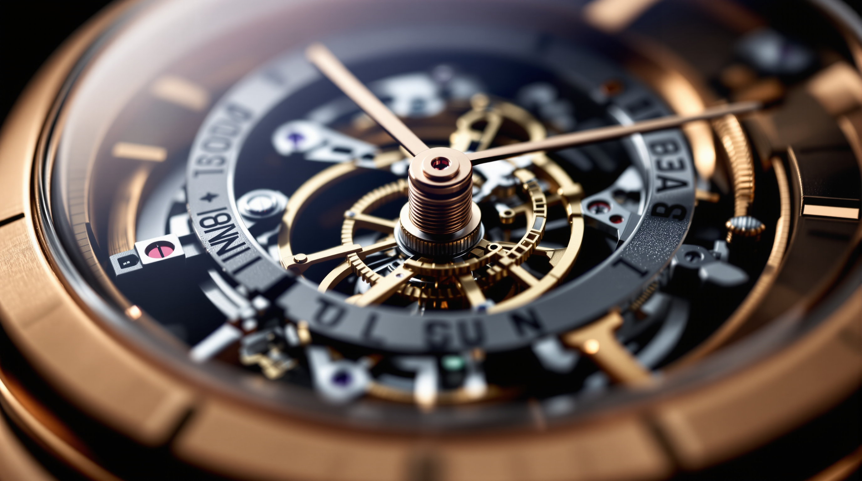 Visible tourbillon complication through watch dial aperture