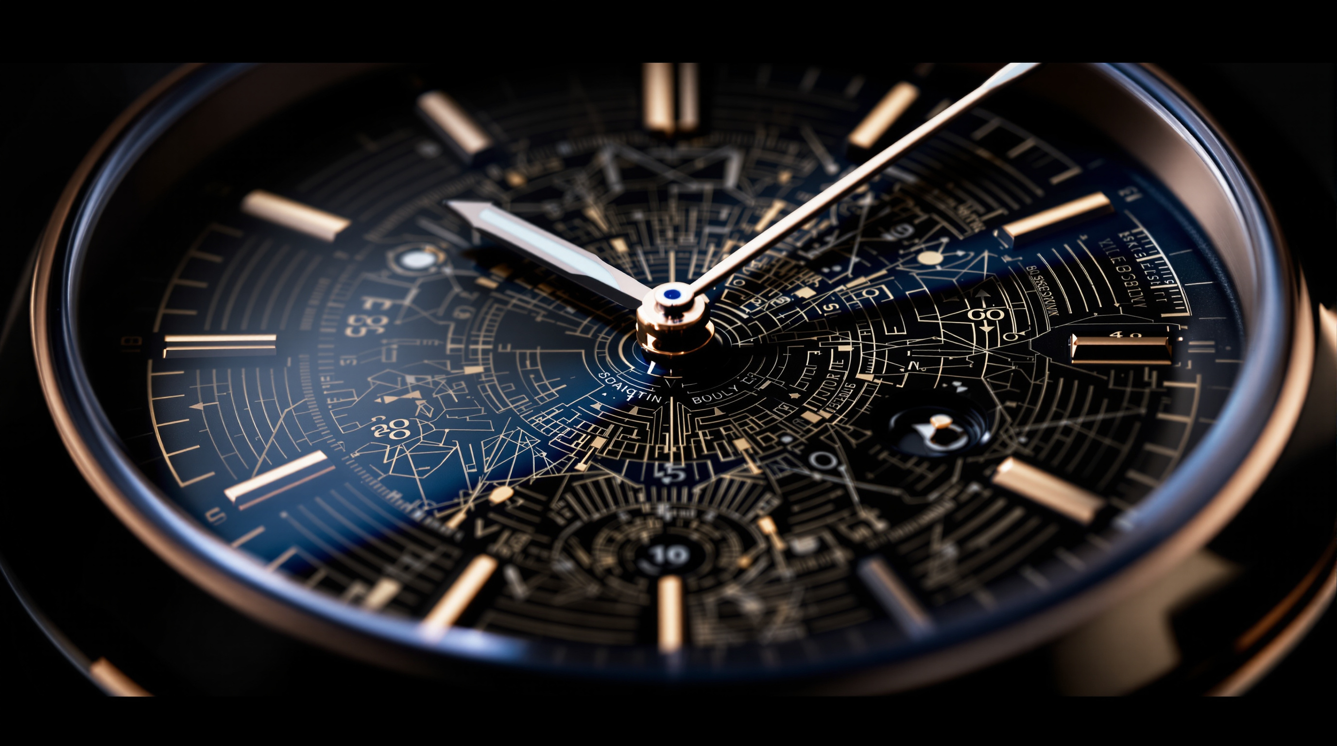 Anti-reflective sapphire watch crystal over guilloché dial